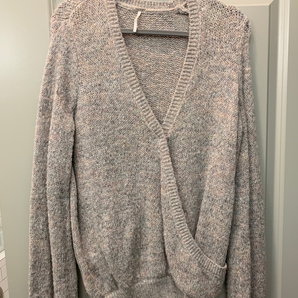 Gray free people sweater